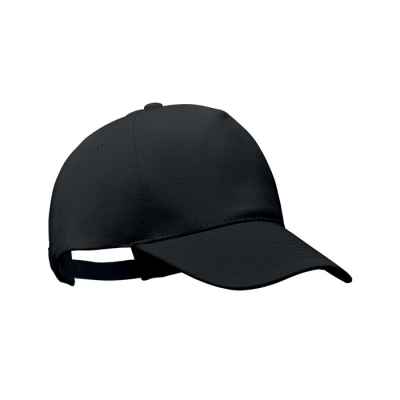 Picture of ORGANIC COTTON BASEBALL CAP in Black.