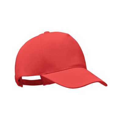 Picture of ORGANIC COTTON BASEBALL CAP in Red.