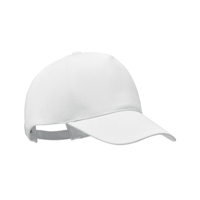 Picture of ORGANIC COTTON BASEBALL CAP in White.