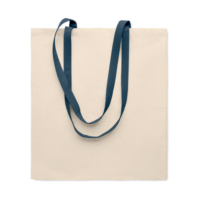 Picture of 140G COTTON SHOPPER TOTE BAG in Blue