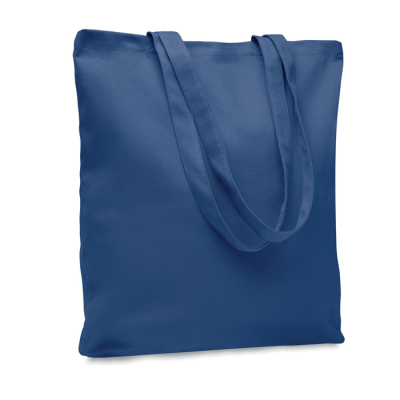 Picture of 270G CANVAS SHOPPER TOTE BAG in Blue.