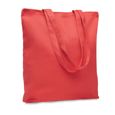 Picture of 270G CANVAS SHOPPER TOTE BAG in Red.