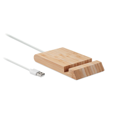 Picture of BAMBOO CORDLESS CHARGER 10W in Brown