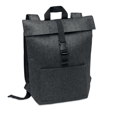 Picture of RPET FELT BACKPACK RUCKSACK in Dark Grey.