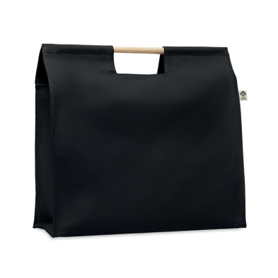Picture of ORGANIC SHOPPING CANVAS BAG in Black.