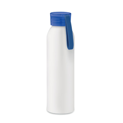 Picture of RECYCLED ALUMINUM BOTTLE. 600ml in White & Blue