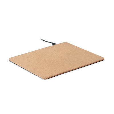 Picture of CORK MOUSEMAT CHARGER 15W in Brown