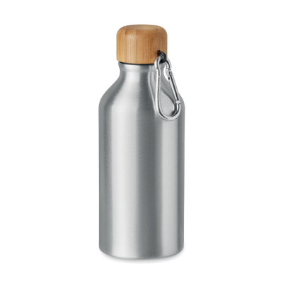 Picture of ALUMINIUM METAL BOTTLE 400 ML in Silver.