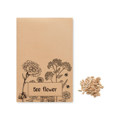 Picture of FLOWERS MIX SEEDS in Envelope in Brown.