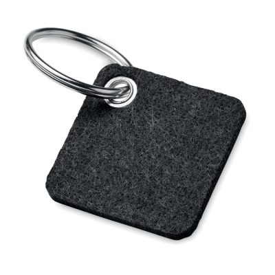 RPET FELT KEYRING in Dark Grey.