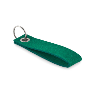 Picture of RPET FELT KEYRING in Green