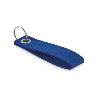 Picture of RPET FELT KEYRING in Royal Blue