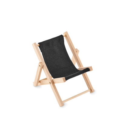 Picture of DECKCHAIR-SHAPED PHONE STAND in Black.