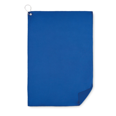 Picture of PET GOLF TOWEL with Hook Clip in Blue.