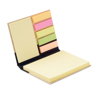 Picture of BAMBOO STICKY NOTE MEMO PAD in Black.