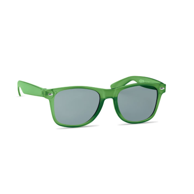 Picture of SUNGLASSES in Rpet in Transparent Green.