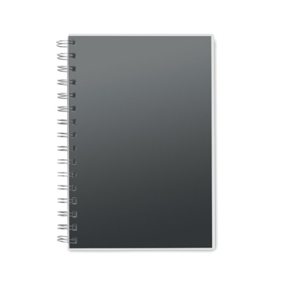Picture of A5 RPET NOTE BOOK RECYCLED LINED in Black.
