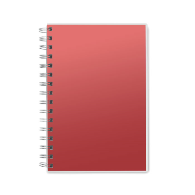 Picture of A5 RPET NOTE BOOK RECYCLED LINED in Red.