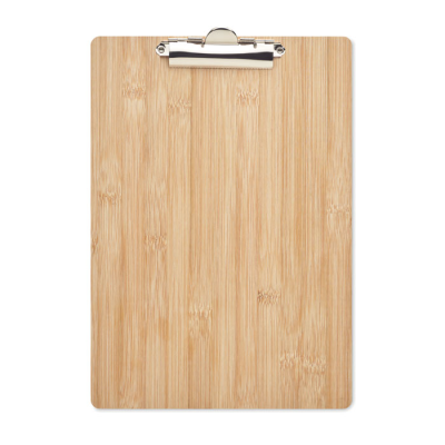 Picture of A4 BAMBOO CLIPBOARD in Brown.