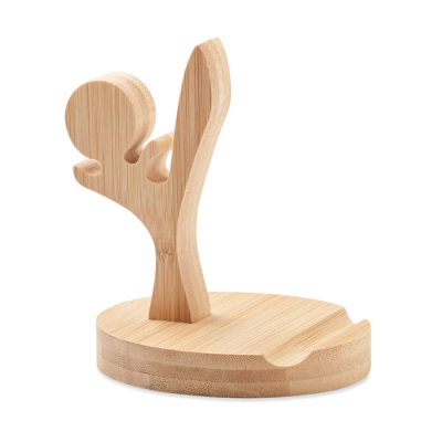 Picture of BAMBOO PHONE STAND in Brown