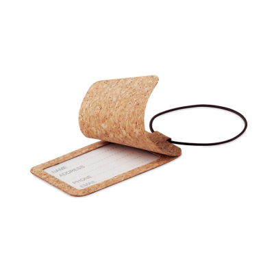 Picture of CORK LUGGAGE TAG in Brown