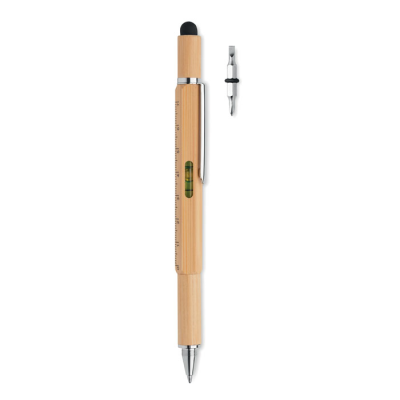 Picture of SPIRIT LEVEL PEN in Bamboo in Brown.