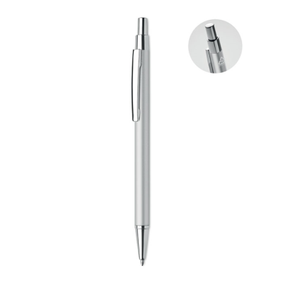 Picture of RECYCLED ALUMINIUM METAL BALL PEN in Silver.