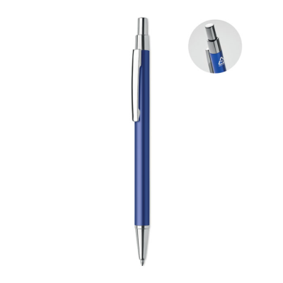 Picture of RECYCLED ALUMINIUM METAL BALL PEN in Blue.
