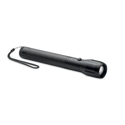 Picture of LARGE ALUMINIUM METAL LED TORCH in Black.