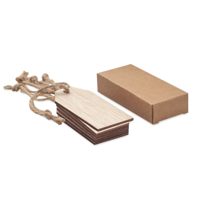 Picture of SET OF 6 WOOD GIFT TAGS