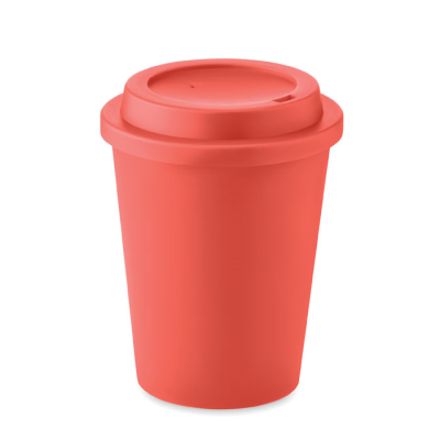 Picture of DOUBLE WALL TUMBLER PP 300 ML in Red.