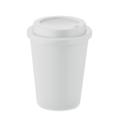 Picture of DOUBLE WALL TUMBLER PP 300 ML in White.