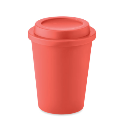 Picture of DOUBLE WALL TUMBLER PP 300 ML in Red.