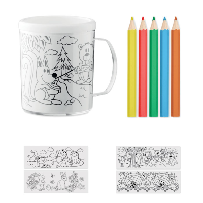 Picture of COLOURING MUG 280 ML in White