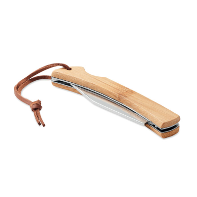 Picture of FOLDING KNIFE in Bamboo in Brown