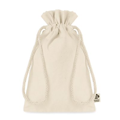 Picture of SMALL ORGANIC COTTON GIFT BAG in Brown