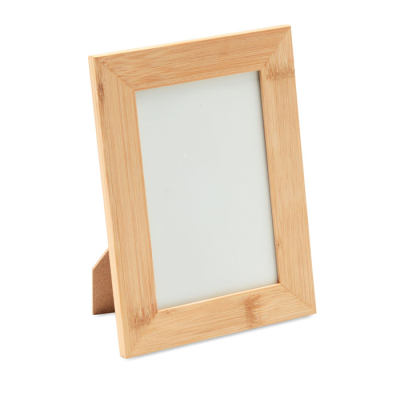 Picture of BAMBOO PHOTO FRAME in Brown.