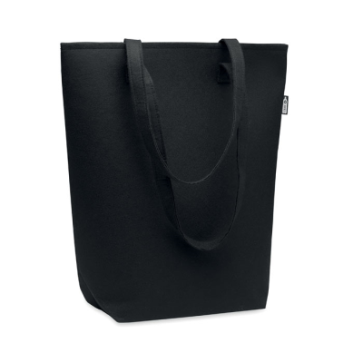 Picture of RPET FELT EVENT & SHOPPER TOTE BAG in Black