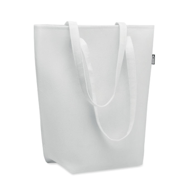 Picture of RPET FELT EVENT & SHOPPER TOTE BAG in White.