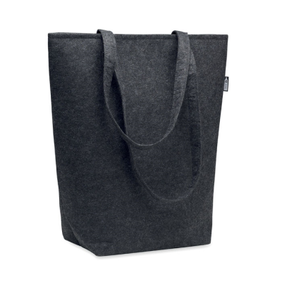Picture of RPET FELT EVENT & SHOPPER TOTE BAG in Grey.