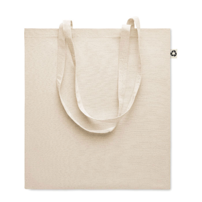 Picture of RECYCLED COTTON SHOPPER TOTE BAG in Brown.