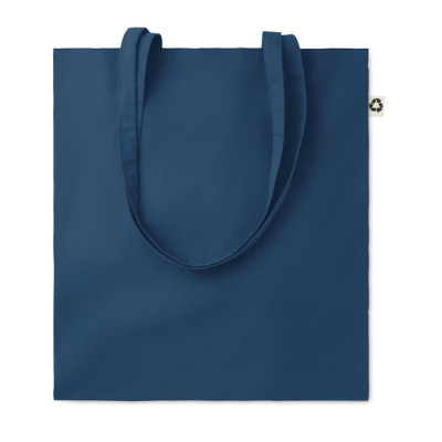 Picture of RECYCLED COTTON SHOPPER TOTE BAG in Blue.