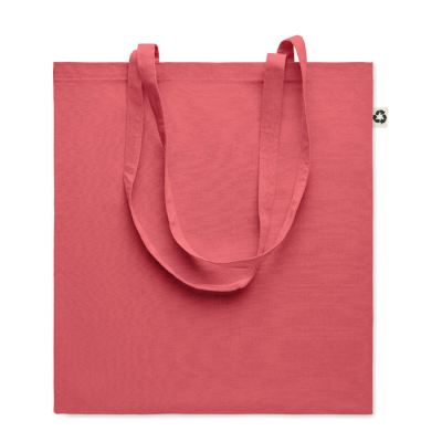 Picture of RECYCLED COTTON SHOPPER TOTE BAG in Red.