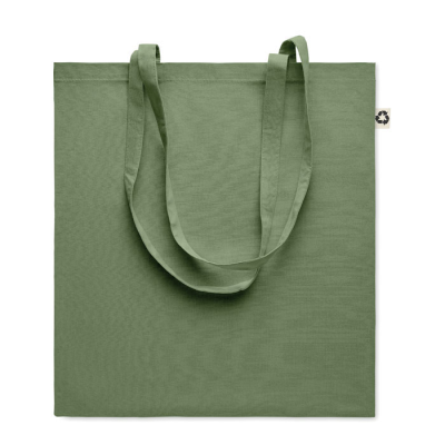 Picture of RECYCLED COTTON SHOPPER TOTE BAG in Green.