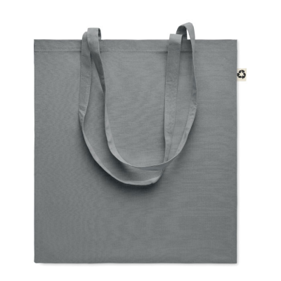 Picture of RECYCLED COTTON SHOPPER TOTE BAG in Grey.