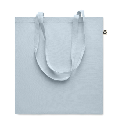 Picture of RECYCLED COTTON SHOPPER TOTE BAG in Blue.