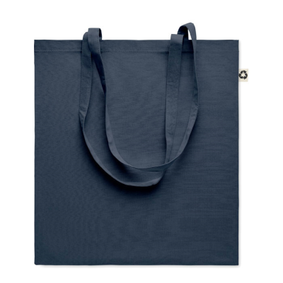 Picture of RECYCLED COTTON SHOPPER TOTE BAG in Blue.