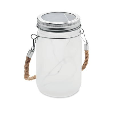 Picture of SOLAR MASON JAR OUTDOOR LAMP in White