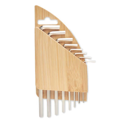 Picture of HEX KEY SET in Bamboo in Brown