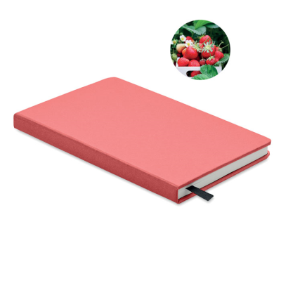 Picture of A5 RECYCLED PAGE NOTE BOOK in Red